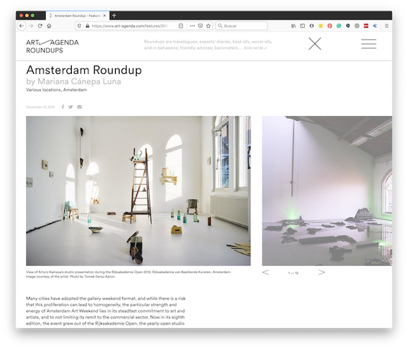 2019-12-13 Amsterdam Roundup art agenda small